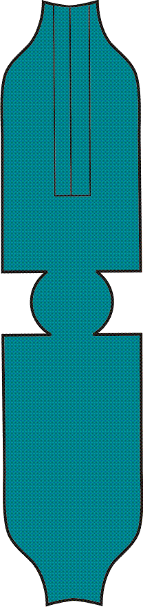 image of blank koozie unsewn long neck bottle